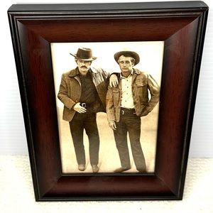 Vintage Postcard 4 X6” Of Butch Cassidy & The Sundance Kid. Frame 8 X 6”.